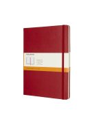 MOLESKINE NOTESZ QP090F2 KEMÉNY SKARLÁT PIROS "XL" VONALAS (7490174001)
