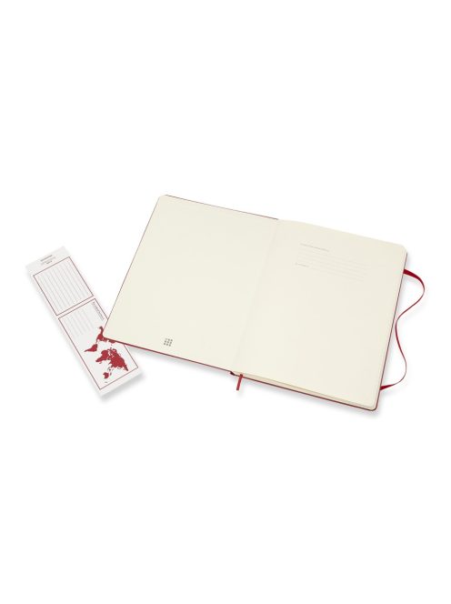 MOLESKINE NOTESZ QP090F2 KEMÉNY SKARLÁT PIROS "XL" VONALAS (7490174001)