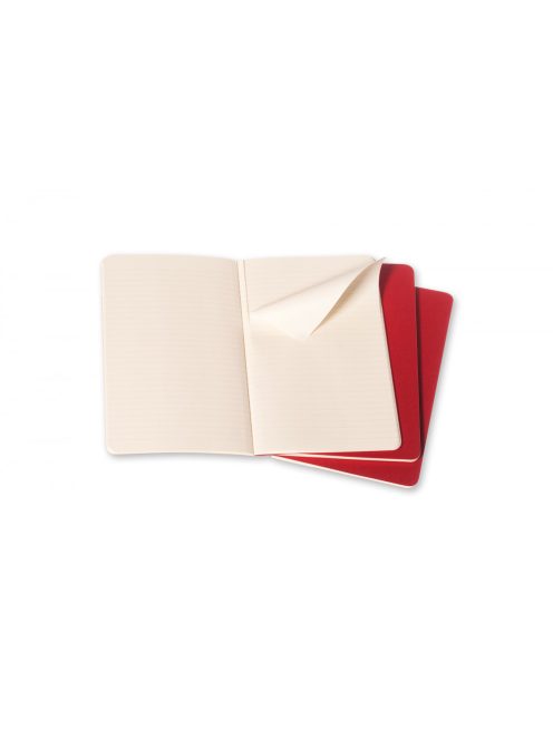 MOLESKINE JEGYZETFÜZET CAHIER 3DB CH111 PIROS "P" VONALAS (7500091004)
