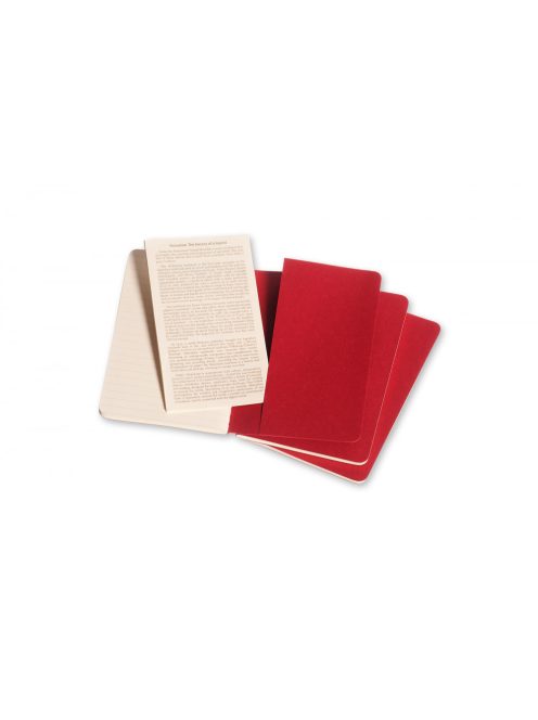 MOLESKINE JEGYZETFÜZET CAHIER 3DB CH111 PIROS "P" VONALAS (7500091004)