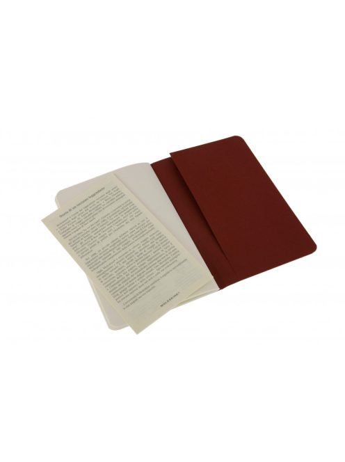 MOLESKINE JEGYZETFÜZET CAHIER 3DB CH113 PIROS ""P"" SIMA (7500092002)