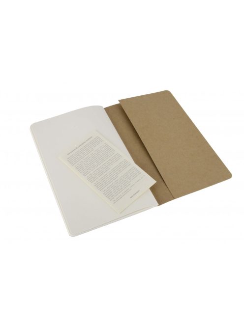 MOLESKINE JEGYZETFÜZET CAHIER 3DB QP418 BARNA ""L"" SIMA (7500093001)