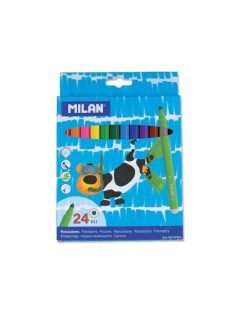   Filctoll készlet MILAN 631, 24 különböző szín, 5 mm-es hegy, hengeres test (8411574008354)