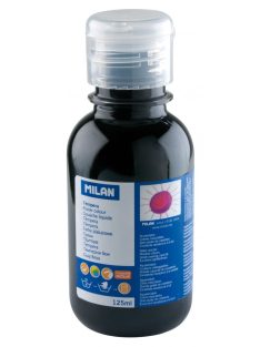   Tempera MILAN 125 ml-es, visszazárható műanyag flakon, fekete (8411574008859)
