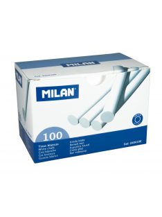   Fehér kréta MILAN, hengeres test, pormentes, táblára és asztfaltra ajánlott, 100 db-os (8411574037859)