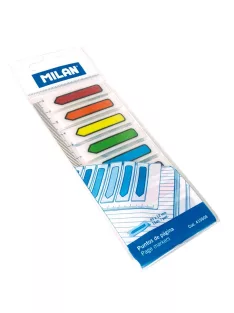   Oldaljelölő címke MILAN, nyíl alakú, neon, 45x12 mm, 8x15 lapos, 8 színű (8411574040316)