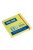 Öntapadó jegyzettömb MILAN, 75x75 mm, 80 lapos, neon sárga színű (8411574854340)