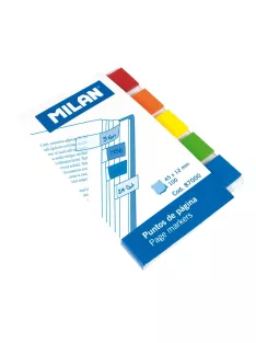   Oldaljelölő címke MILAN, téglalap alakú, áttetsző, 45x12 mm, 5x20 lapos, 5 színű (8411574870005)