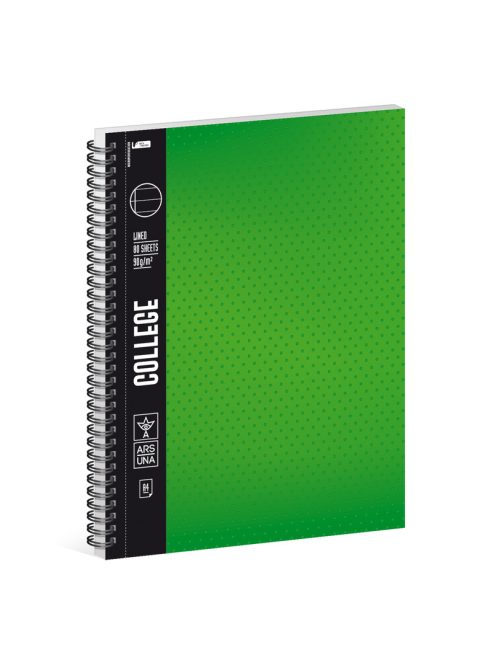 Ars Una SPIRÁLFÜZET COLLEGE A4-VONALAS ZÖLD (560) 19 (95135601)