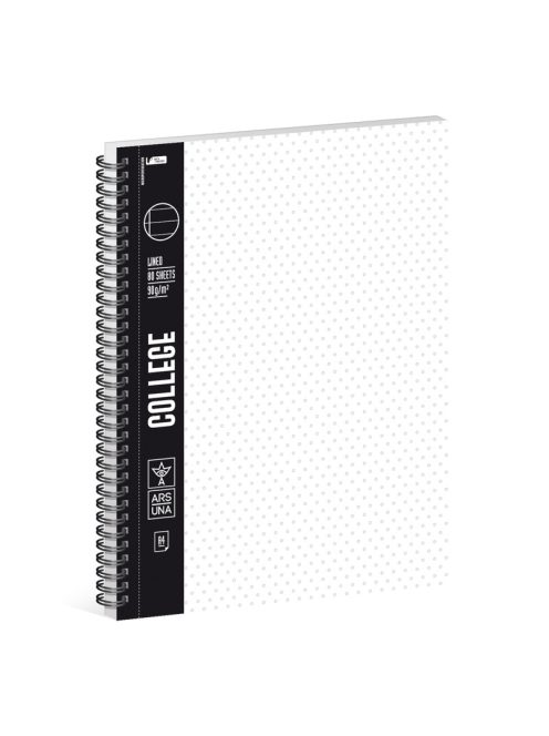 Ars Una SPIRÁLFÜZET COLLEGE A4-VONALAS FEHÉR (564) 19 (95135649)