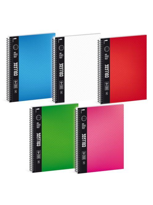 Ars Una SPIRÁLFÜZET COLLEGE A4-VONALAS 5 SZÍNŰ MIX (565) 19 (95135656)
