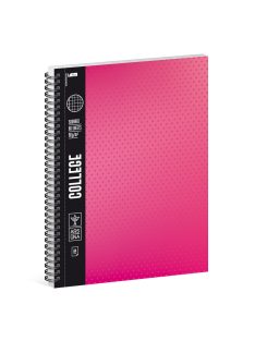   Ars Una SPIRÁLFÜZET COLLEGE A4-NÉGYZETHÁLÓS PINK(562) 19 (95145624)