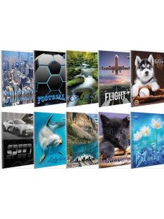   Spirálfüzet T-Creativ A/5-70 m mintás fedelű, négyzetrácsos, 70 lapos