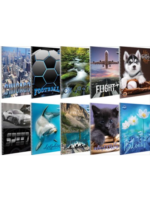 Spirálfüzet T-Creativ A/5-70 m mintás fedelű, négyzetrácsos, 70 lapos