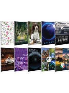   Spirálfüzet T-Creativ A/4-70 m mintás fedelű, sima, 70 lapos