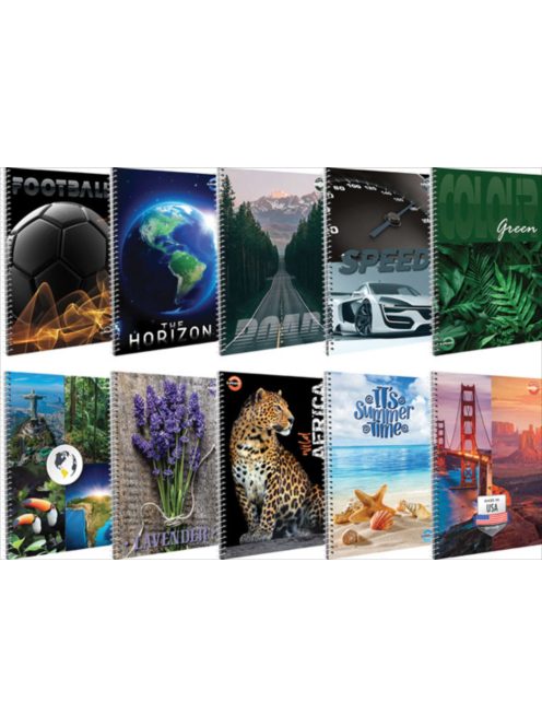 Spirálfüzet T-Creativ A/4-70 m mintás fedelű, vonalas, 70 lapos