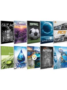   Spirálfüzet T-Creativ A/4-70 m mintás fedelű, négyzetrácsos, 70 lapos