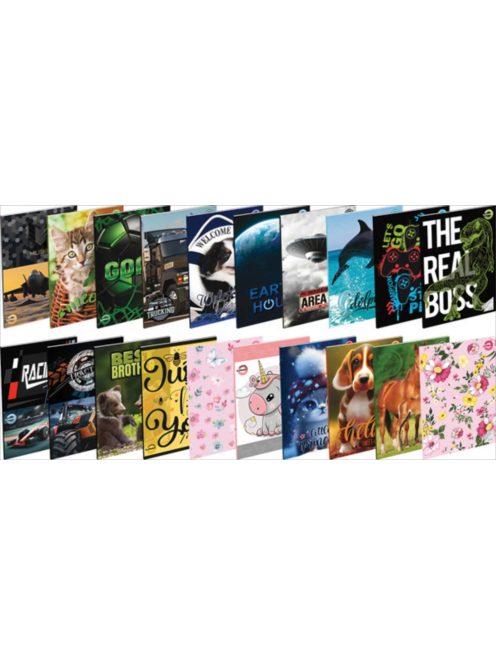 Füzet T-Creativ A/5 12-32 III. oszt. vonalas vegyes minta, 20db/cs