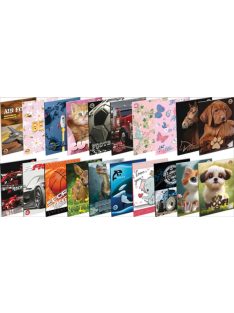   Füzet T-Creativ A/5 16-32 II. oszt. vonalas vegyes minta, 20 db/cs