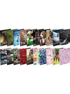   Füzet T-Creativ A/5 21-32 vonalas, vegyes minta, 20 db/csom.