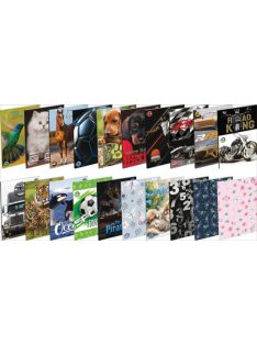   Füzet T-Creativ A/5 27-32 négyzetrácsos, vegyes minta, 20 db/csom.