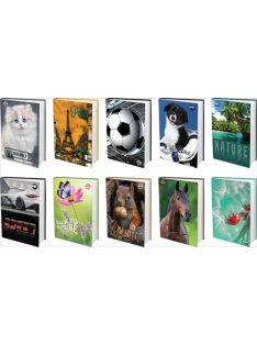   Napló T-Creativ A/5 sima 48 lapos, keménytáblás, 10 vegyes minta