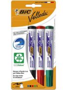 Flipchart- és táblamarker készlet, 1,4 mm, kúpos, BIC" Velleda ecolutions", 4 különböző szín (BC8757151)
