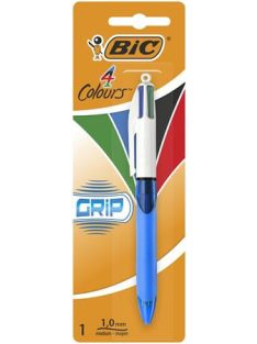   Golyóstoll, 0,32 mm, nyomógombos, négyszínű, BIC "4 Colours Grip Original" (BC8871292)
