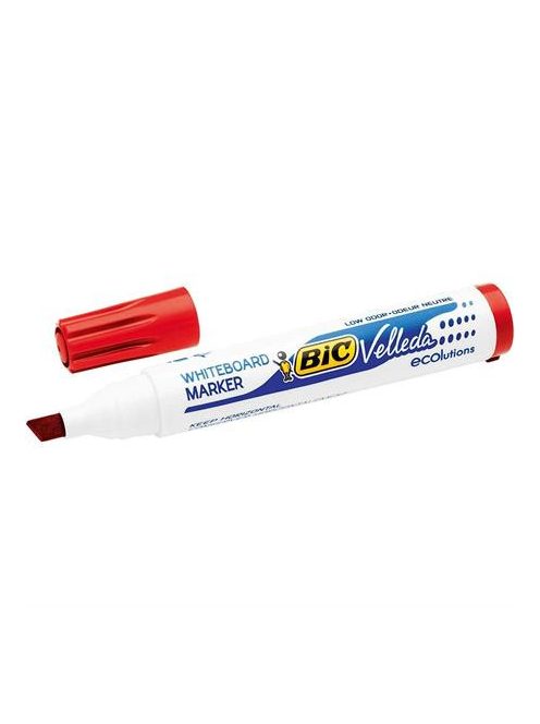 Flipchart- és táblamarker, 1,1-5,6 mm, vágott, BIC "Velleda ecolutions", piros (BC904948)