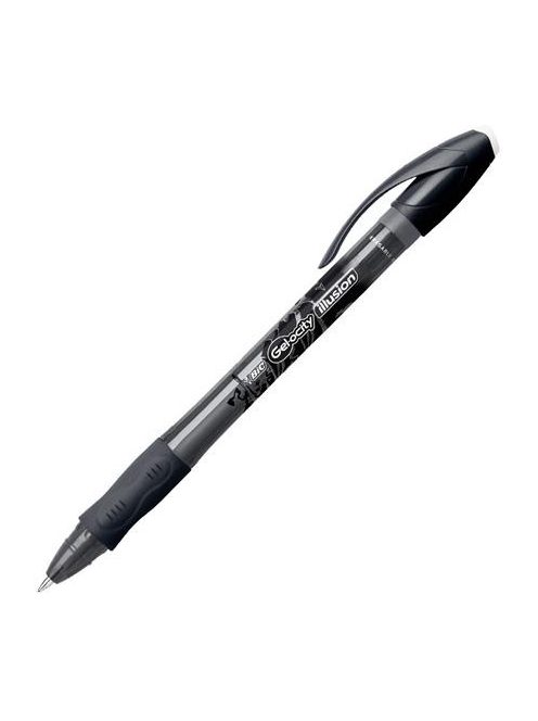 Rollertoll, törölhető, 0,35 mm, kupakos, BIC "Gel-ocity Illusion", fekete (BC943441)