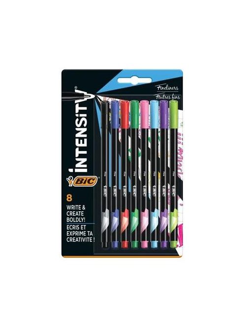 Tűfilc, 0,4 mm, BIC "Intensity", 8 különböző szín (BC946047K)