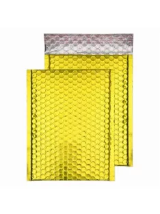   Légpárnás tasak, C5+, 250x180 mm, BLAKE, csillogó arany (BMBGOL250)