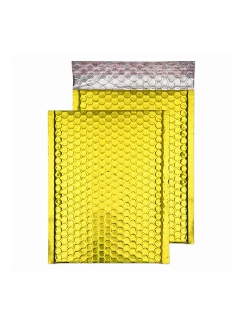Légpárnás tasak, C5+, 250x180 mm, BLAKE, csillogó arany (BMBGOL250)