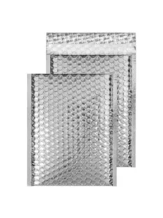   Légpárnás tasak, C5+, 250x180 mm, BLAKE, fényes ezüst (BMBS250)