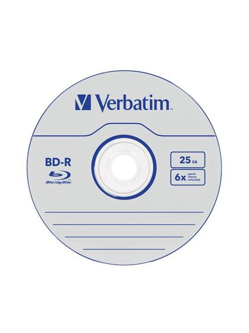 BD-R BluRay lemez, 25GB, 6x, 1 db, normál tok, VERBATIM (BRV-6)