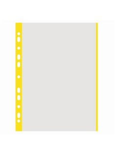   Genotherm, lefűzhető, színes szélű, A4, 40 mikron, narancsos felület, DONAU, sárga (D1774S)