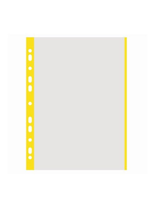 Genotherm, lefűzhető, színes szélű, A4, 40 mikron, narancsos felület, DONAU, sárga (D1774S)