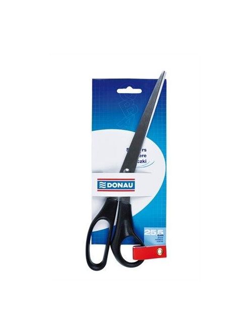 Olló, irodai, 25,5 cm, DONAU, fekete (D25) (D25)