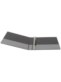   Gyűrűs könyv, panorámás, 4 gyűrű, D alakú, 63 mm, A4, PP, DONAU, fekete (D278840FK)