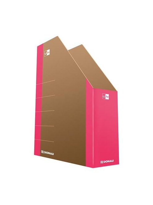 Iratpapucs, karton, 80 mm, DONAU "Life", neon rózsaszín (D3550R)