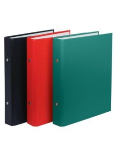   Gyűrűs könyv, 2 gyűrű, 30 mm, A5, PP/karton, DONAU, piros (D3718P)