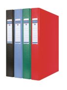 Gyűrűs könyv, 4 gyűrű, 40 mm, A4, PP/karton, DONAU, piros (D3735P)