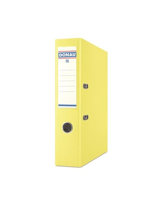 Iratrendező, 75 mm, A4, PP/karton,  DONAU "Szivárvány", sárga (D3970S)