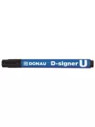 Alkoholos marker, 2-4 mm, kúpos, DONAU "D-signer U", fekete (D7371FK)