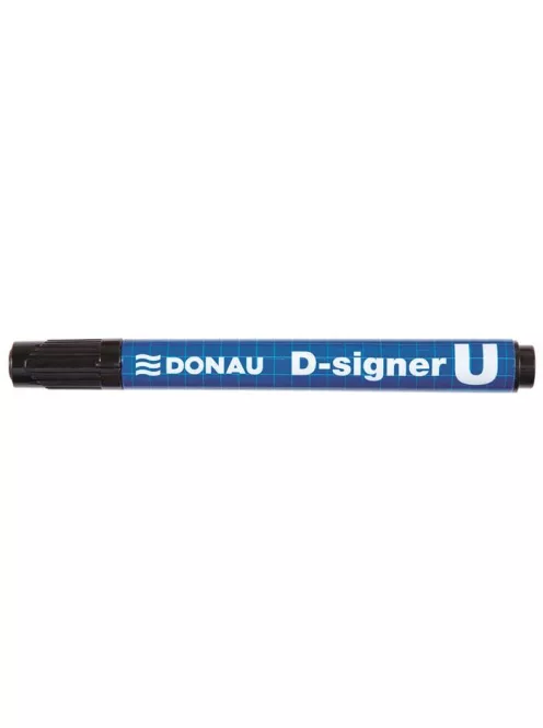 Alkoholos marker, 2-4 mm, kúpos, DONAU "D-signer U", fekete (D7371FK)