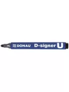 Alkoholos marker, 2-4 mm, kúpos, DONAU "D-signer U", fekete (D7371FK)