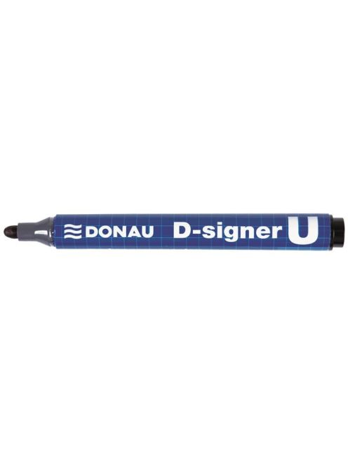 Alkoholos marker, 2-4 mm, kúpos, DONAU "D-signer U", fekete (D7371FK)