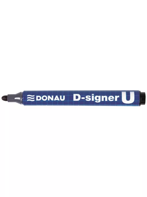 Alkoholos marker, 2-4 mm, kúpos, DONAU "D-signer U", fekete (D7371FK)