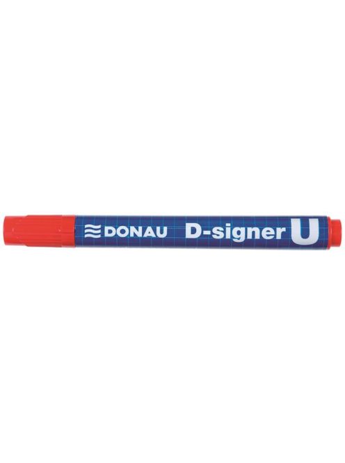 Alkoholos marker, 2-4 mm, kúpos, DONAU "D-signer U", piros (D7371P)