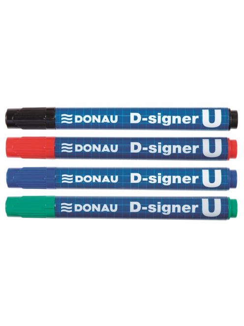 Alkoholos marker, 2-4 mm, kúpos, DONAU "D-signer U", piros (D7371P)